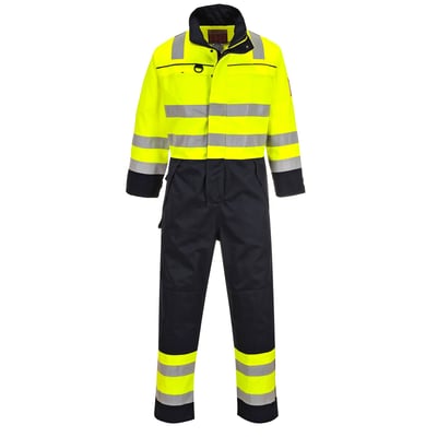 Portwest Bizflame multi-norm overall Hi-vis vlamvertragend geel blauw maat S