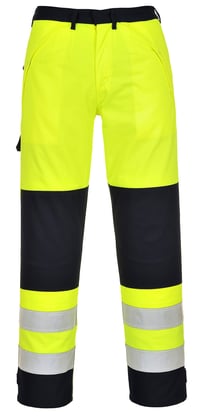 Portwest Bizflame multi-norm broek vlamvertragend Hi-vis geel blauw maat S