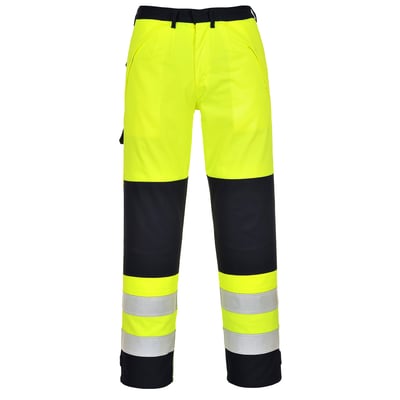 Portwest Bizflame multi-norm broek vlamvertragend Hi-vis geel blauw maat S