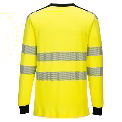 Portwest PW3 vlamvertragend Hi-Vis t-shirt lange mouw geel maat S 