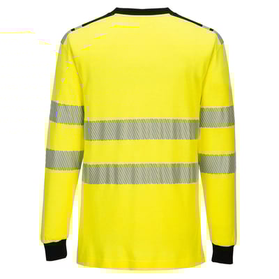 Portwest PW3 vlamvertragend Hi-Vis t-shirt lange mouw geel maat S
