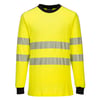 Portwest PW3 vlamvertragend Hi-Vis t-shirt lange mouw geel maat S 