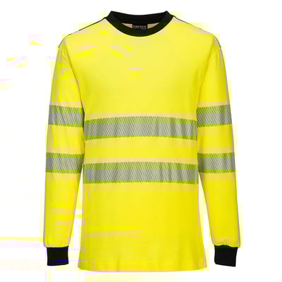 Portwest PW3 vlamvertragend Hi-Vis t-shirt lange mouw geel maat S 