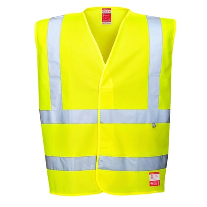 Portwest HI-Vis antistatisch en vlamvertragend  vest geel naat S/M