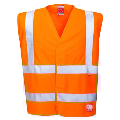 Portwest HI-Vis antistatisch en vlamvertragend  vest oranje naat S/M
