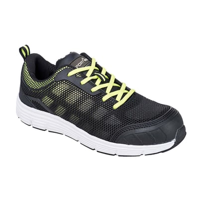 Portwest Tove Trainer S1P veiligheidsschoen laag zwart groen maat 36