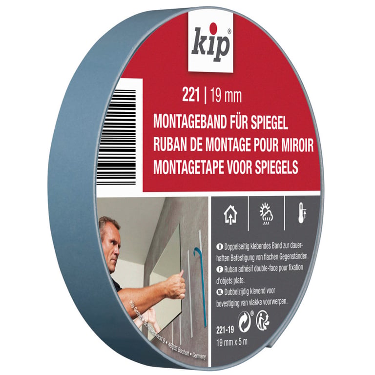 Kip 221 spiegelband 5mtr x 19mm blauw