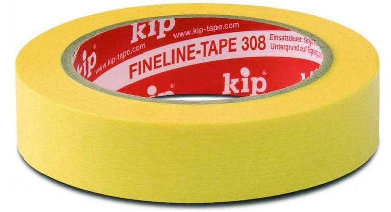 Kip 3308 fineline tape geel 18mmx50mtr 