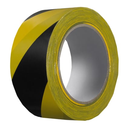 Kip 339 PVC markeringstape extra geel/zwart 50mm x 33mtr