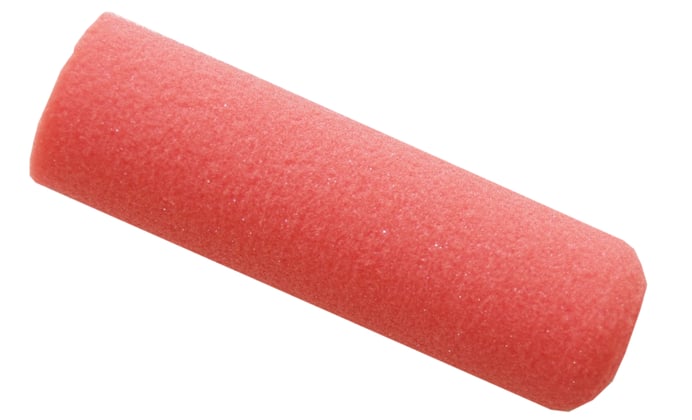 Microcrater schuim rood 2-zijdig afgerond 10cm