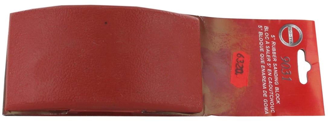 Schuurblok rubber 230x70mm rood