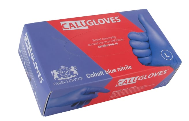 CaluGloves Cobalt Blue nitrile disposable handschoenen 100st