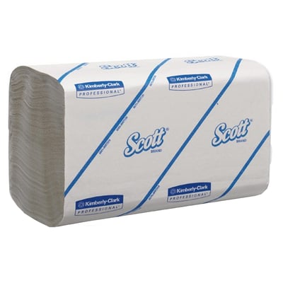 Scott Performance intergevouwen handdoeken 1-laags 21x21,5cm wit 15x300st