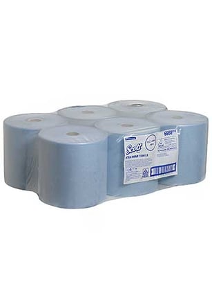 Scott® Controlomatic rolhanddoek 1-lgs 20cmx304mtr 6rol blauw