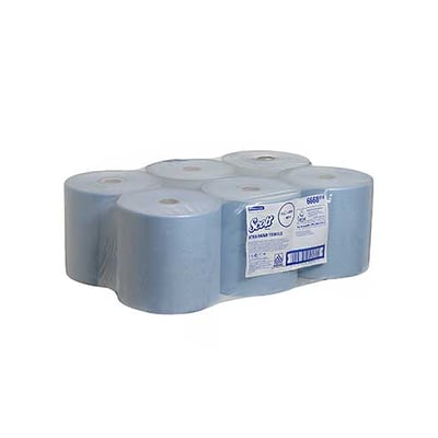 Scott® Controlomatic rolhanddoek 1-lgs 20cmx304mtr 6rol blauw