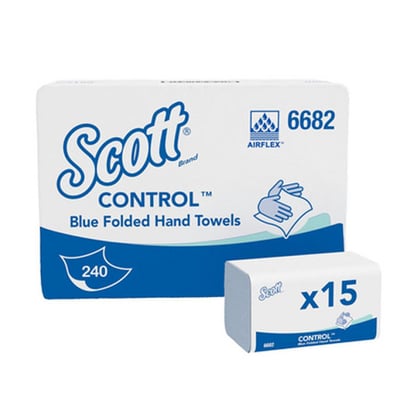 Scott Xtra handdoeken interfold medium 1-lgs 20x31,5cm 15x240st blauw