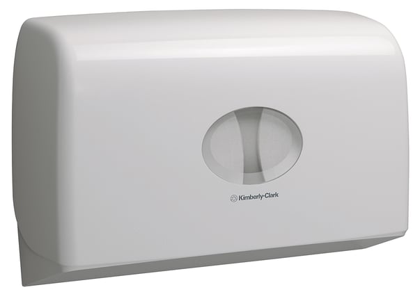 Aquarius toiletpapierdispenser  voor 2 mini jumborollen wit