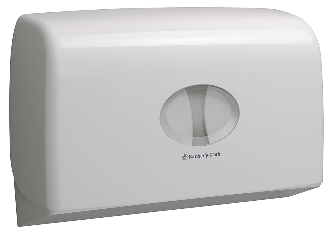 Aquarius toiletpapierdispenser voor 2 mini jumborollen wit