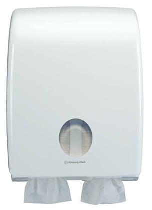 Aquarius toiletpapierdispenser voor gevouwen toiletpapier wit 