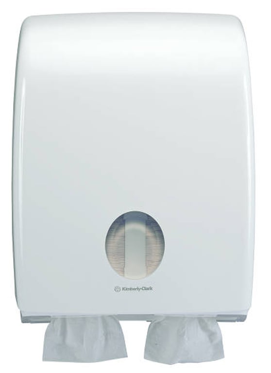 Aquarius toiletpapierdispenser voor gevouwen toiletpapier wit