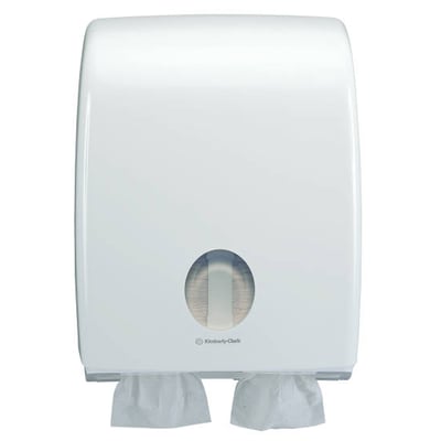 Aquarius toiletpapierdispenser voor gevouwen toiletpapier wit 