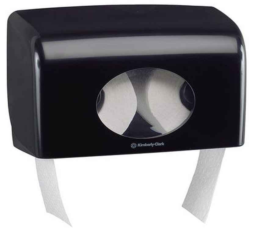 Aquarius toiletpapierdispenser voor normale rollen zwart