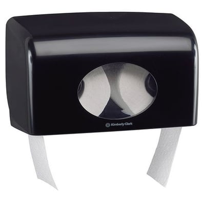 Aquarius toiletpapierdispenser voor  standaard toiletrollen zwart