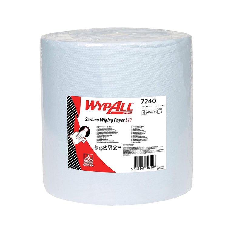 Wypall L10 Extra poetsdoek 1-lgs blauw 1000vel per rol