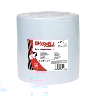 Wypall L10 Extra poetsdoek 1-lgs 1000 vellen per rol blauw