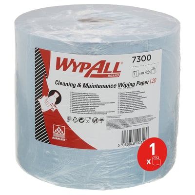 Wypall L20 Airflex poetsdoek 2-lgs blauw 500vel per rol