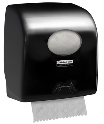 Aquarius rolhanddoekdispenser zwart 