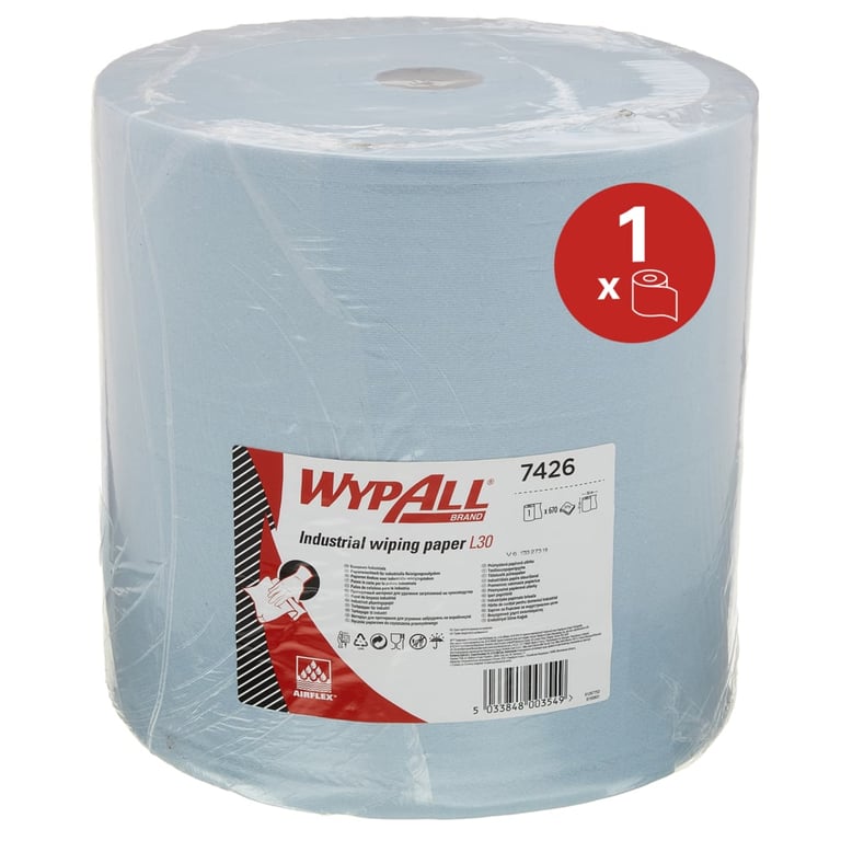 Wypall L40 Airflex poetsdoek blauw 3-lgs 750vel per rol