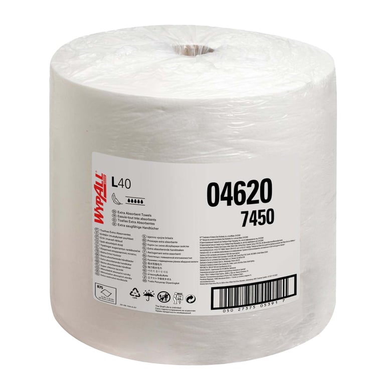Wypall L40 poetsdoeken 1-lgs 875 vellen per rol