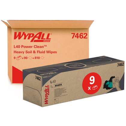 Wypall L40 poetsdoeken 1-lgs doos 9x90st wit