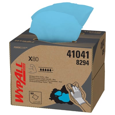 Wypall X80 poetsdoeken 1-lgs blauw draagdoos 160st