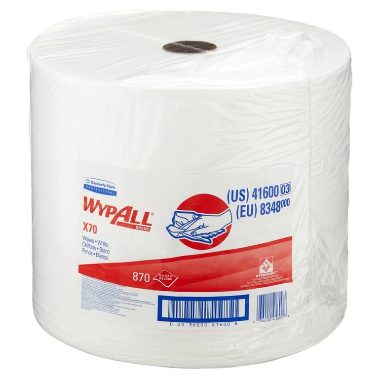 Wypall X70 poetsdoeken wit 1-lgs 870 vellen per rol