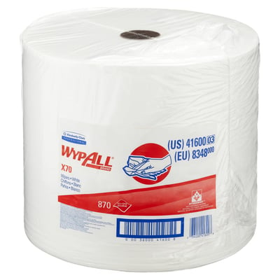 Wypall X70 poetsdoeken wit 1-lgs 870 vellen per rol 