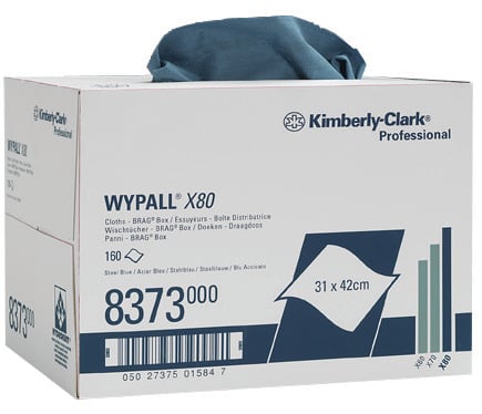 Wypall X80 poetsdoeken 1-lgs blauw draagdoos 160st