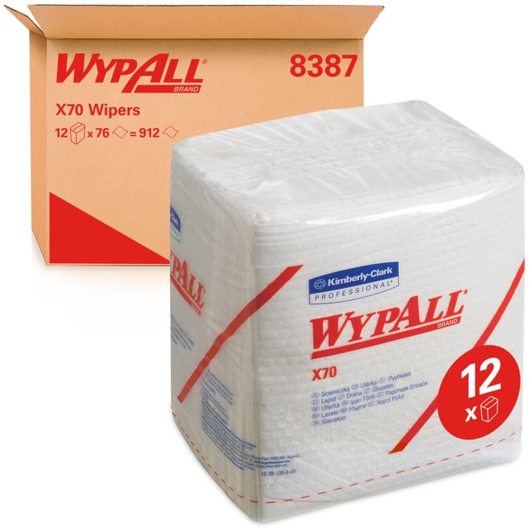 Wypall X70 poetsdoeken Hydroknit wit 1-lgs 12x76vel