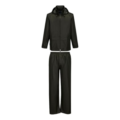 Portwest essentials regenpak 2-delig donkergroen   maat S