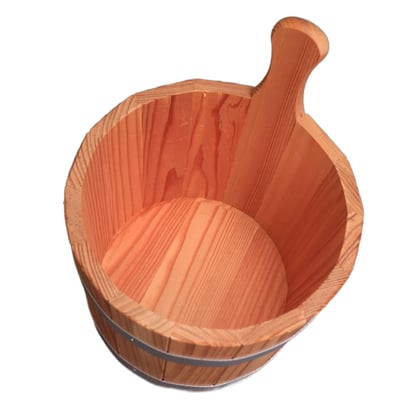 Houten sauna emmer zonder binnenemmer 5ltr