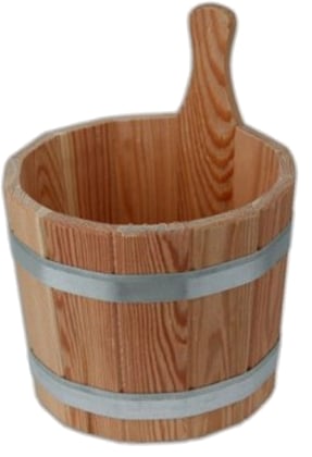 Houten sauna emmer zonder binnenemmer 5ltr 