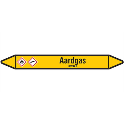 Brady individuele leidingmerkers op rol "Aardgas" 250x26mm 3x10st