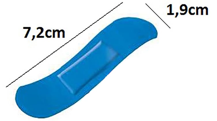 CaluDetect pleisters detecteerbaar 100st 7,2x1,9cm blauw
