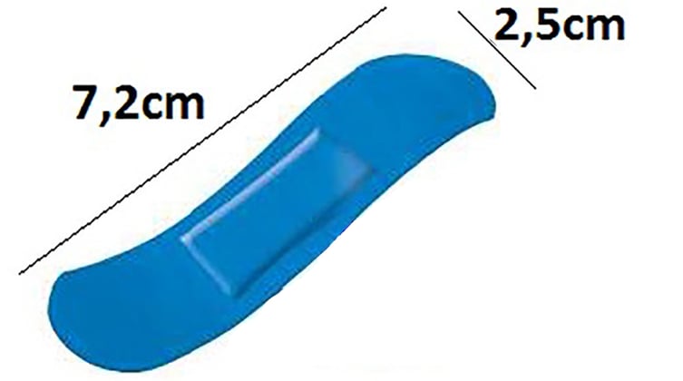CaluDetect pleisters detecteerbaar 100st 7,2x2,5cm blauw