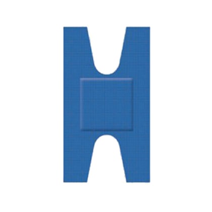 CaluDetect elastische detecteerbare knokkel  pleister textiel 68x38mm blauw 50st