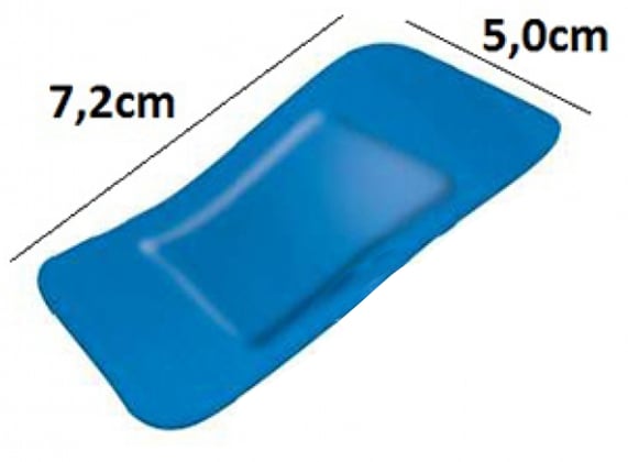 CaluDetect pleisters detecteerbaar 50st 7,2x5cm blauw