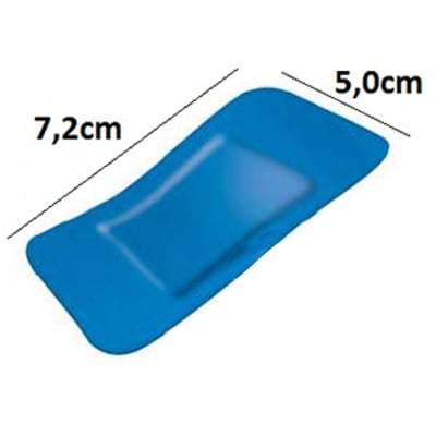 CaluDetect pleisters detecteerbaar 50st 7,2x5cm blauw
