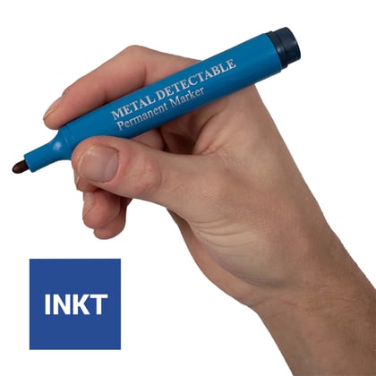 CaluDetect ronde punt markeerstift detecteerbaar blauw met blauwe inkt