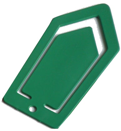 CaluDetect paperclip detecteerbaar 2,5x5cm groen